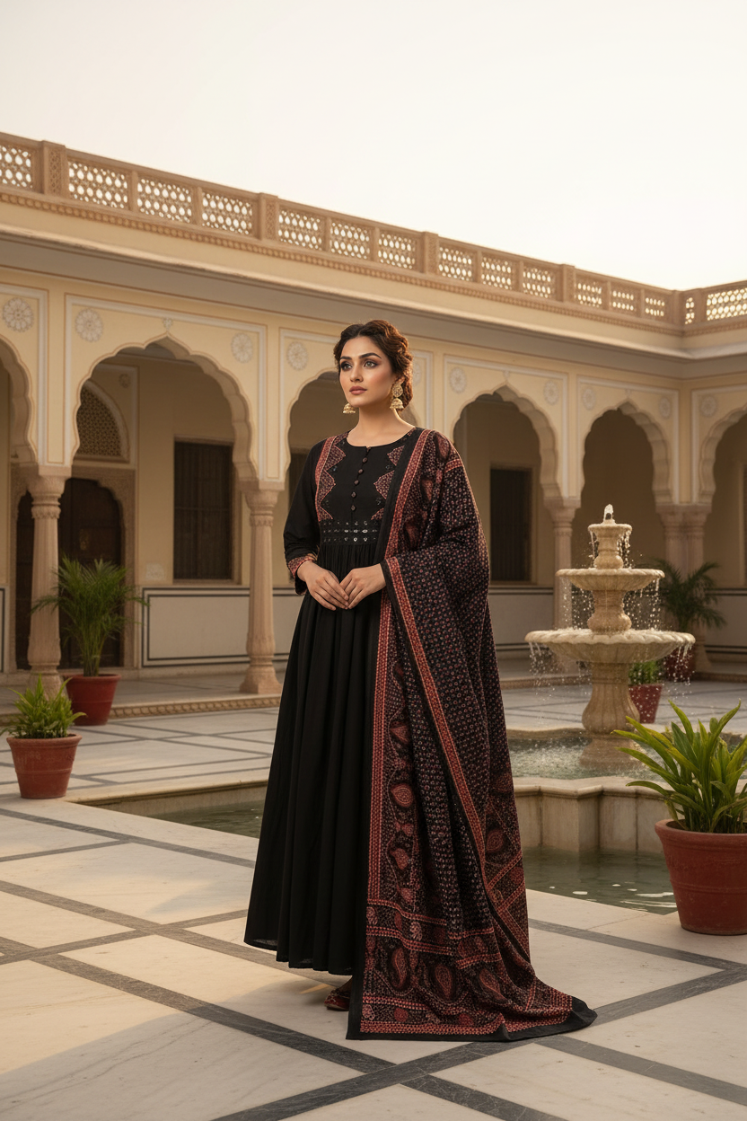 Black Anarkali - Mughal Palace