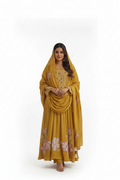 Mustard Anarkali - White Background