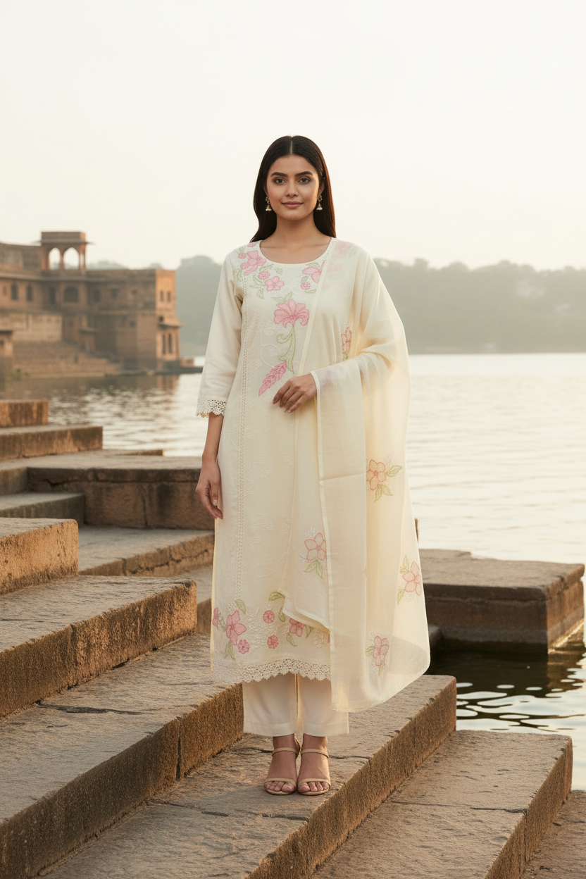 Off-White Kurta - Lake Ghat