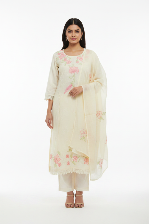 Off-White Kurta - White Background