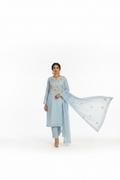 Sky Blue Gota Patti Suit - White Background